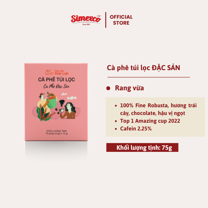 Cà phê túi lọc đặc sản Fine Robusta