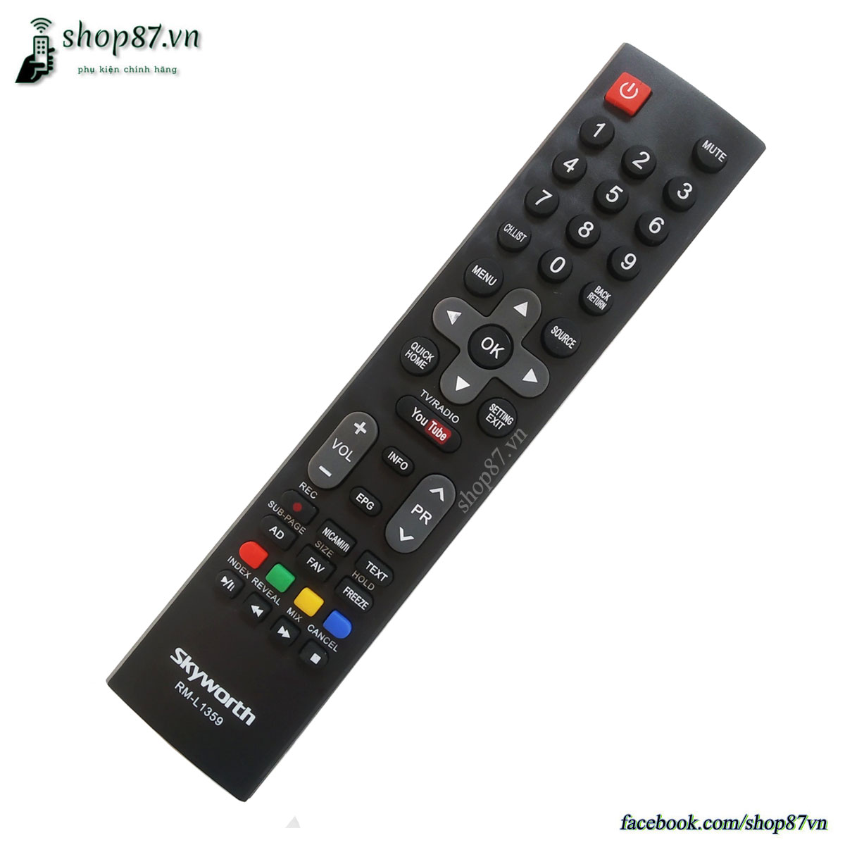 Remote điều khiển tv Skyworth Smart LCD LED youtube