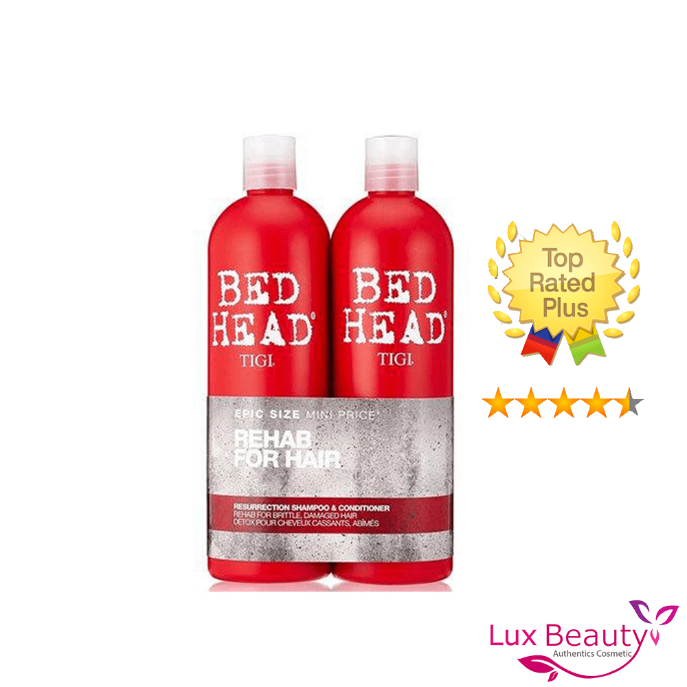 Bộ dầu gội + xả tigi bed head rehab for hair 750ml
