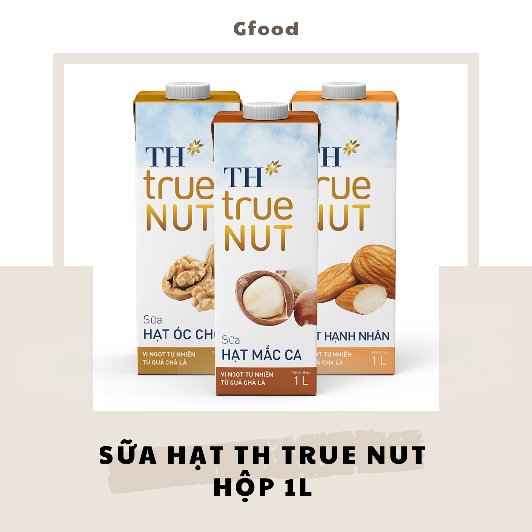 TH True Nut Sữa Hạt Hạnh Nhân Óc Chó Mắc Ca Hộp 1L