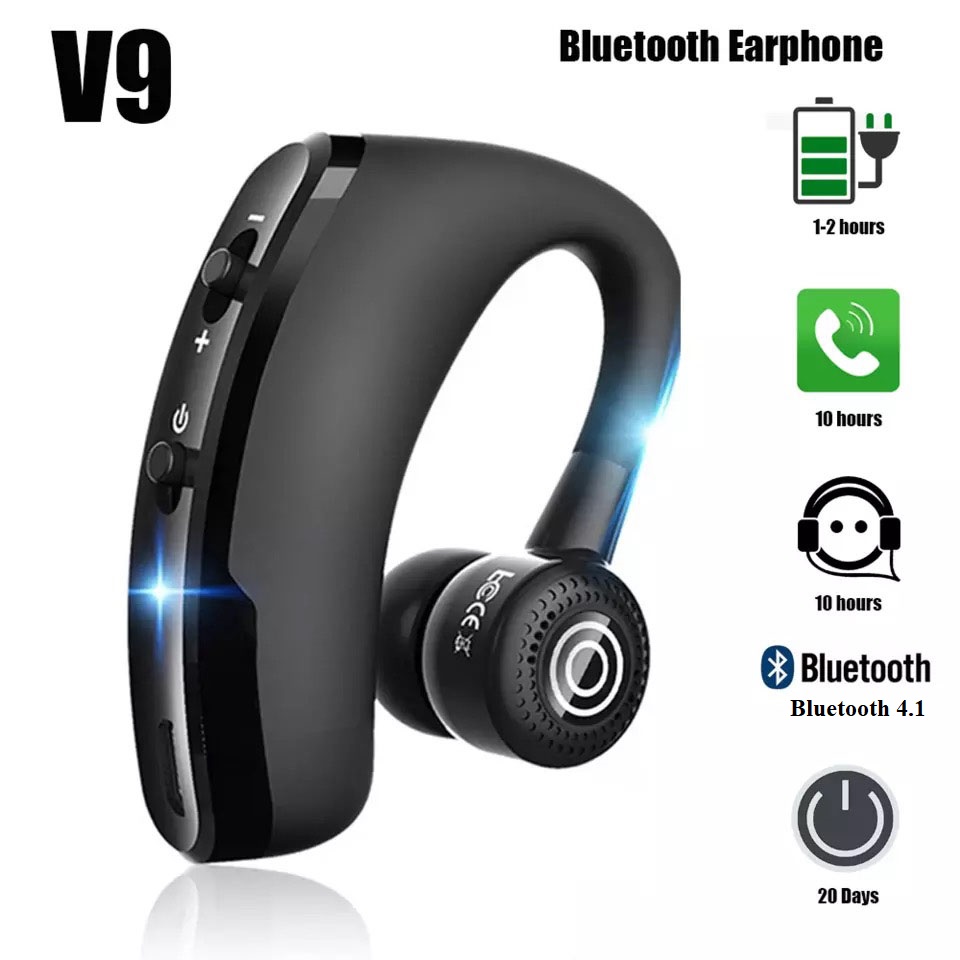 Tai nghe bluetooth một bên v9 - tai nghe âm thanh nổi csr