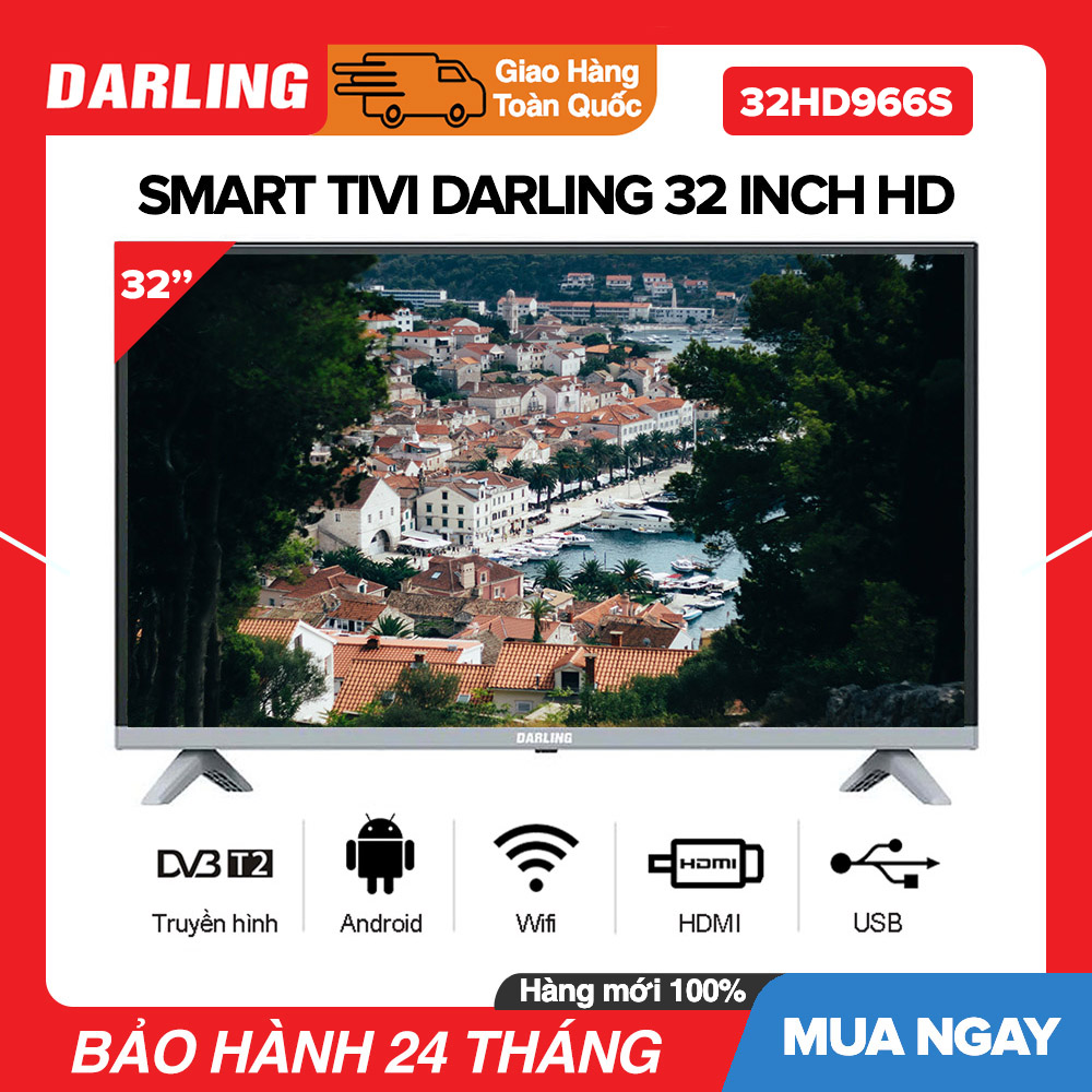 ► smart tivi darling 32 inch hd kết nối internet wifi model 32hd960s1 32hd966s 32hd960s android 7.1.1 hd ready tích hợp dvb-t2 tivi giá rẻ - bảo hành 2 năm