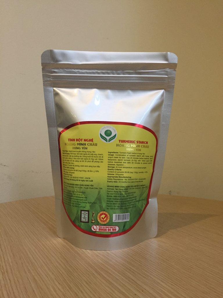 Tinh bột nghệ Hoàng Minh Châu túi bạc 300gram