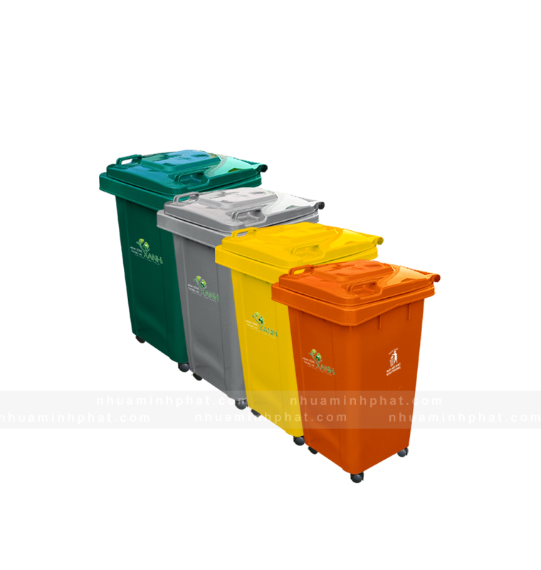 Thùng rác công cộng 60 lit - thùng rác công cộng, thùng rác công nghiệp có 4 bánh di động. * thương hiệu nhựa minh phát - chuyên cung cấp thùng rác giá rẻ- chất lượng.