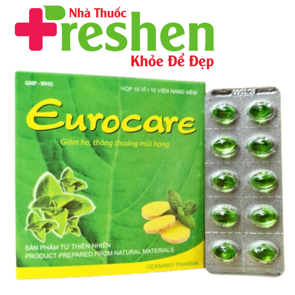 Eurocare - Giảm ho thông thoáng mũi giảm các triệu chứng cảm lạnh sổ mũi đau họng