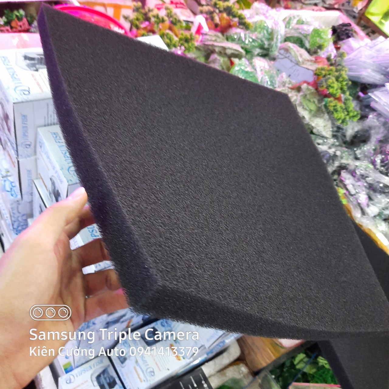 Mút đen lọc hồ cá, bể cá 50x50x2cm mềm mịn