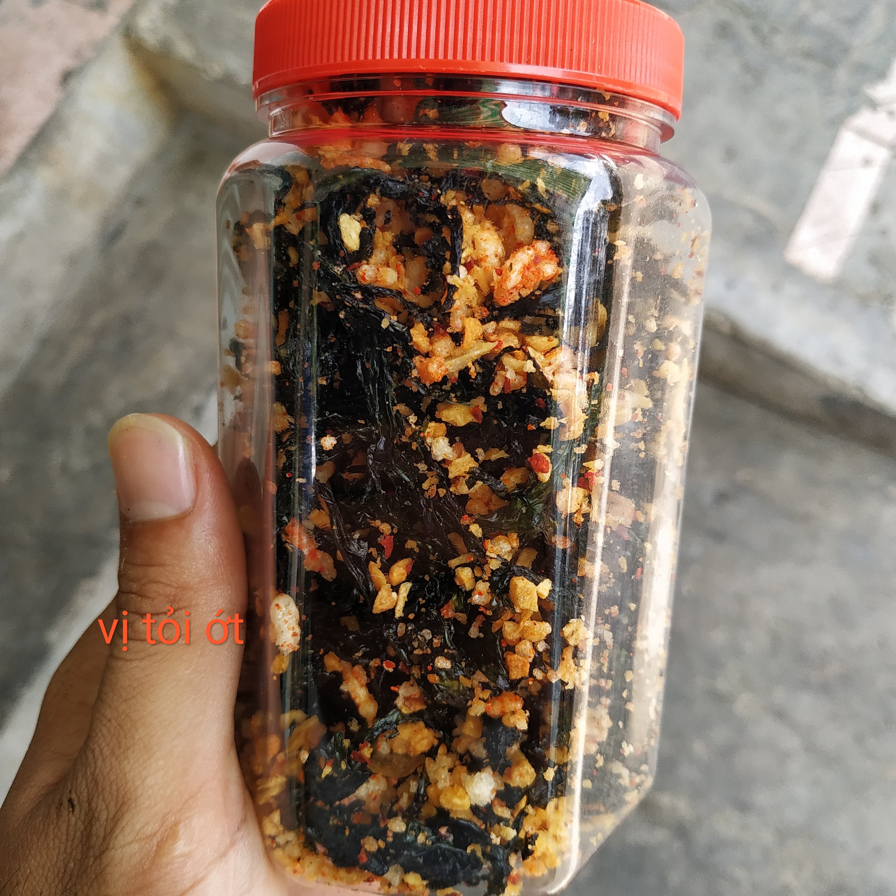 rong biển sấy ăn liền - vị tỏi ớt hủ 70g
