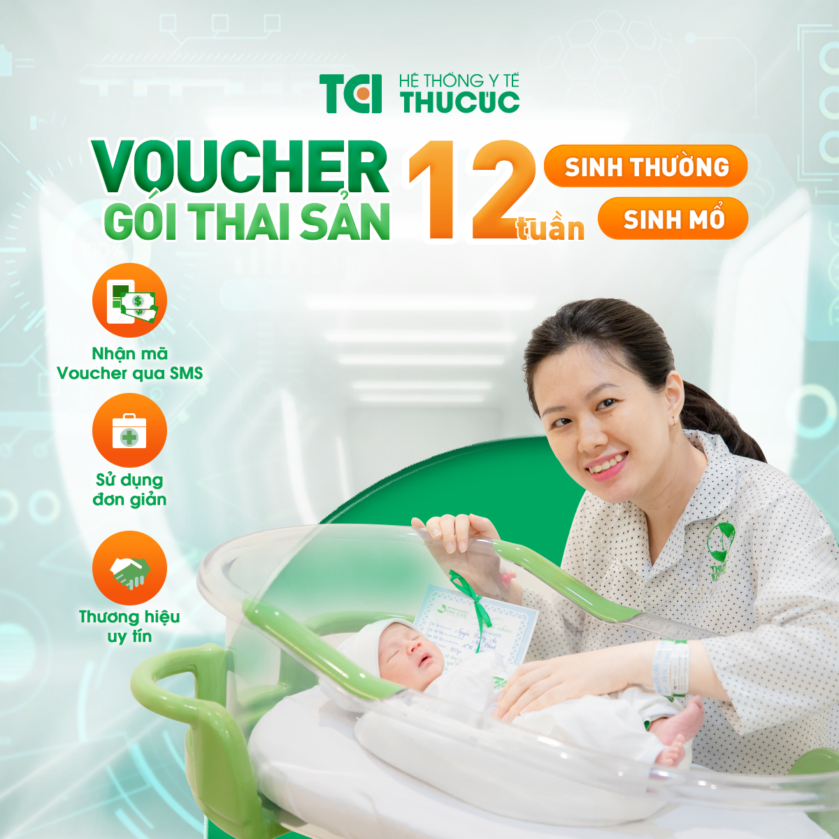 Hà Nội Gói thai sản 12 tuần sinh thường hoặc sinh mổ tiêu chuẩn với đội ngũ bác sĩ khoa sản đầu ngành và hệ thống y tế hiện đại tại Bệnh viện ĐKQT Thu Cúc - TCI Hospital