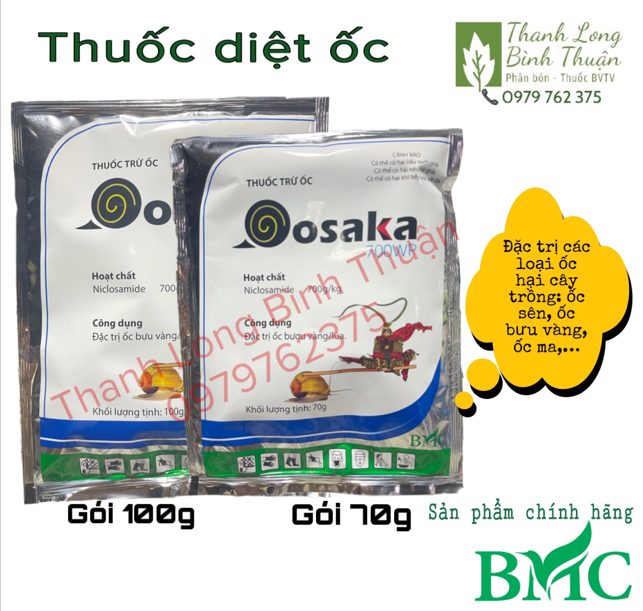 Thuốc Diệt Ốc - Oosaka 700WP - Trừ Tất Cả Các Loại Ốc - Osbuvang , Ốc Ma, Ốc Sên v.v.....