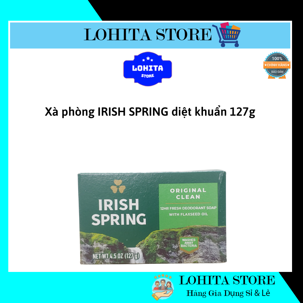 Xà phòng cục irish spring mỹ 113g - diệt khuẩn lohita martt