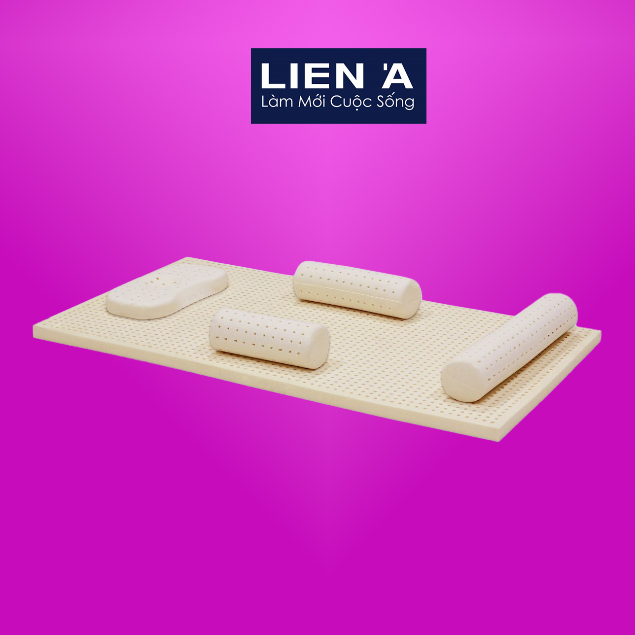 Combo Nệm Cao Su Em Bé Liên Á Bambino- Cao 5cm