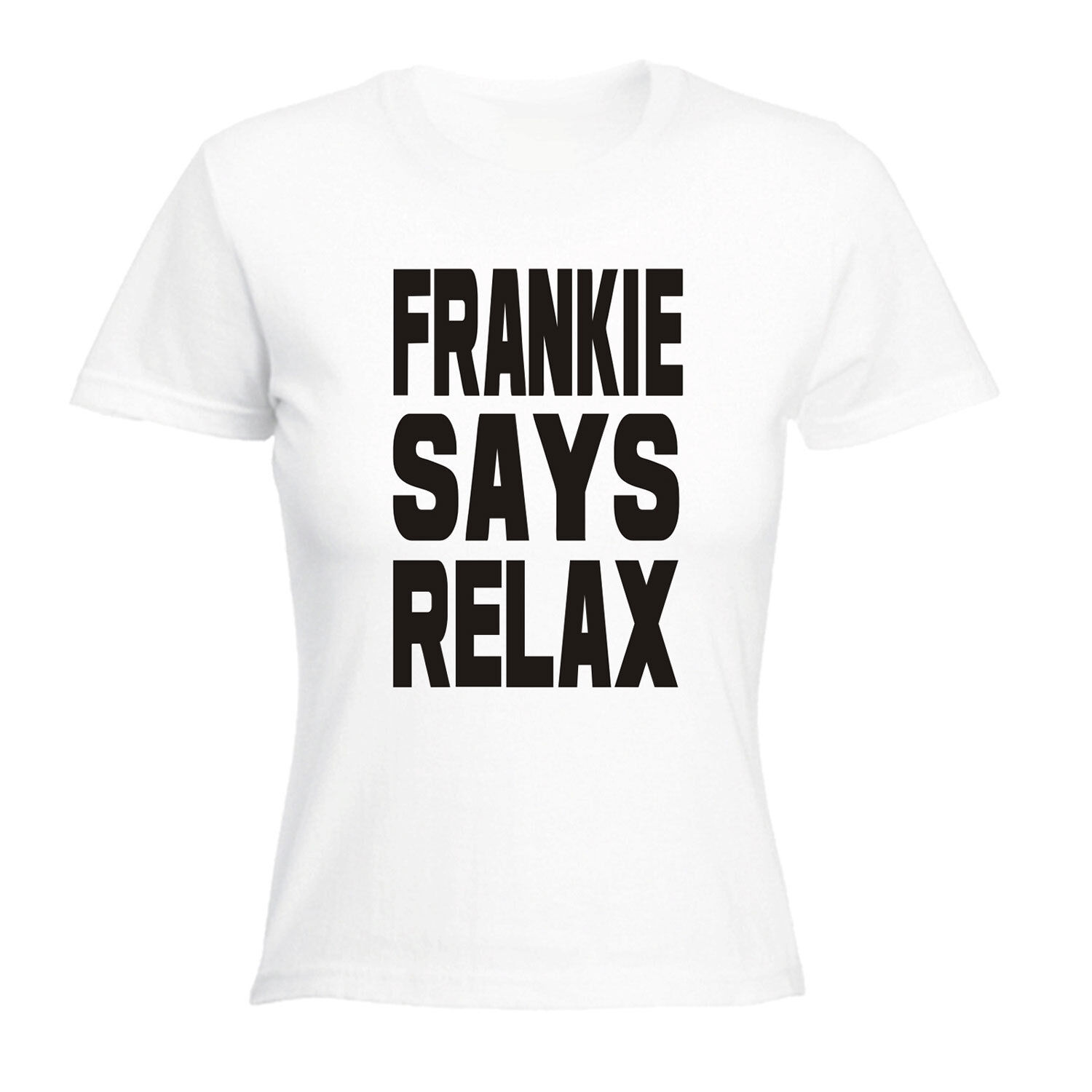 Men's Cotton Shirt Short Sleeve Casual Summer Beach T Shirts Frankie Says Relax WOMENS T-SHIRT 80 Fancy Dress 80S t shirt retro t-shirts tee