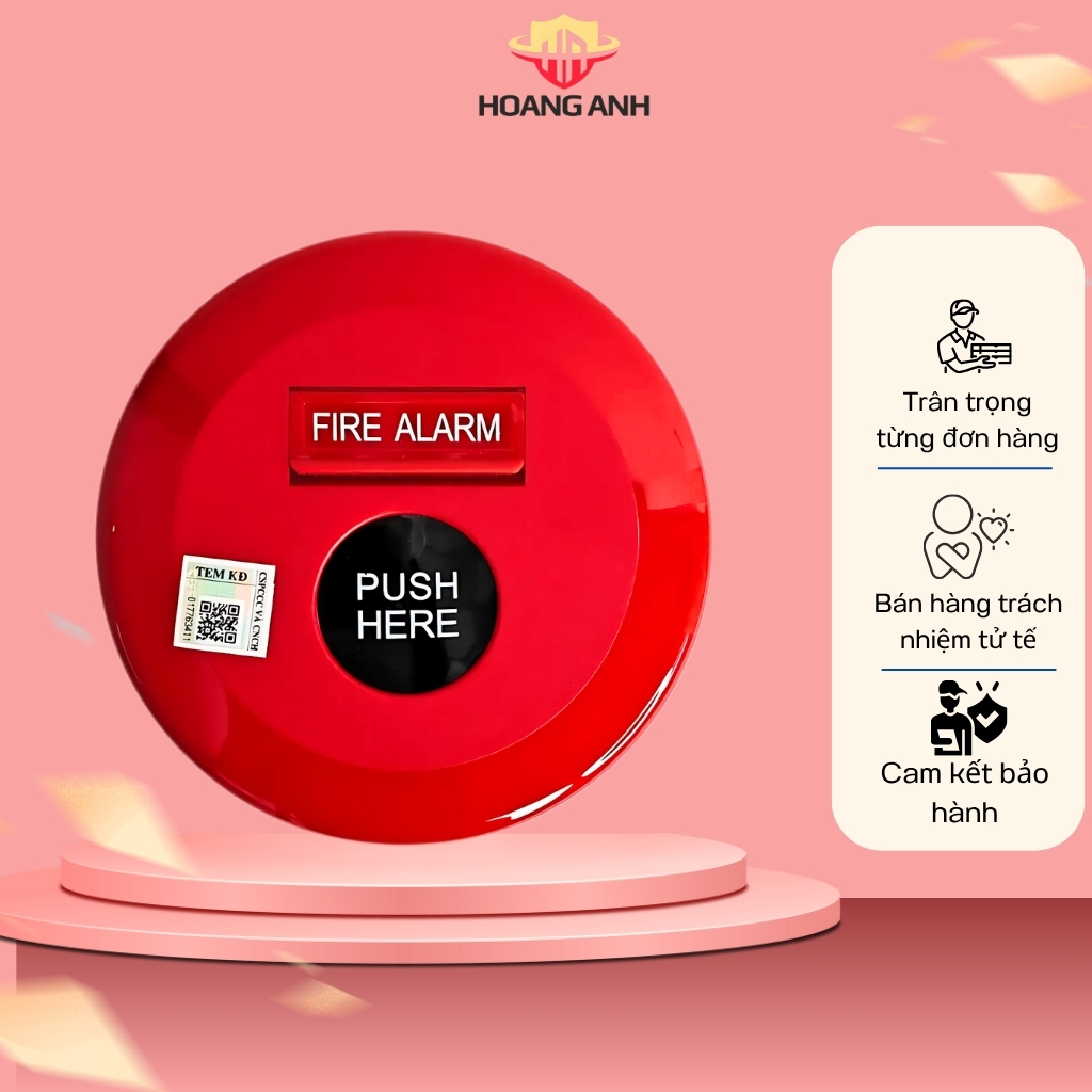 Nút nhấn khẩn cấp báo cháy dahua Vỏ nhựa ABS chống cháy, bền bỉ theo thời gian, hạn chế hư hỏng, giảm thiểu chi phí