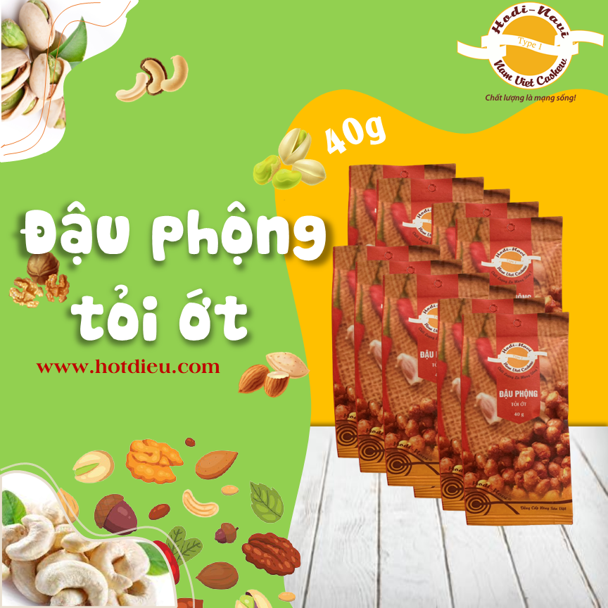 ĐẬU PHỘNG TỎI ỚT NAM VIỆT (GÓI 40G X 10)
