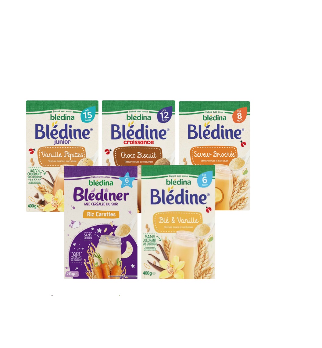 Bột pha sữa Bledine Pháp 400gr đủ vị cho trẻ từ 6 tháng