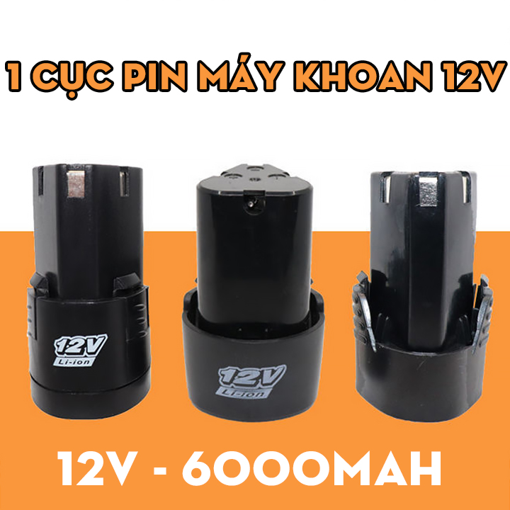 1 cục pin 12v dành cho các dòng máy khoan makita 12v , aotuo 12v, hitachi 12v - pin 3 cell