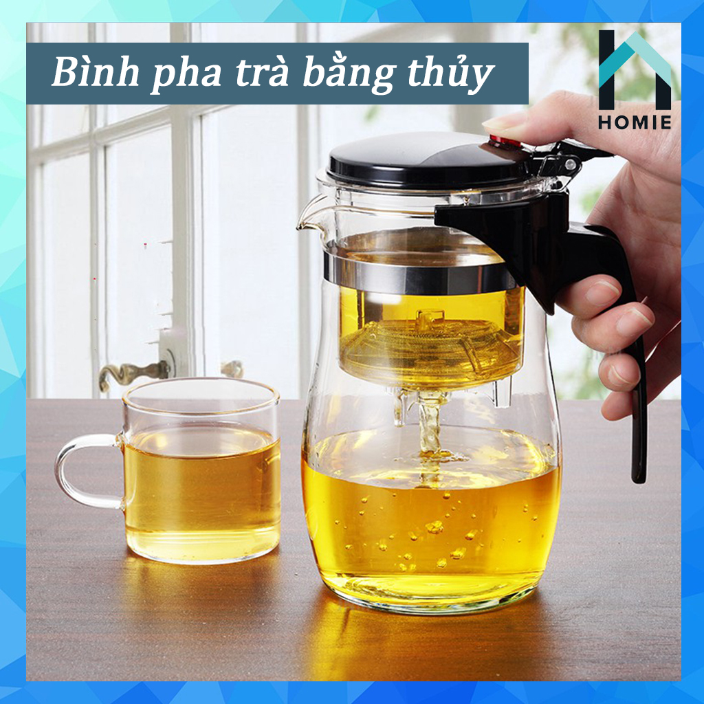Bình pha trà bằng thủy tinh chịu nhiệt ấm trà thủy tinh