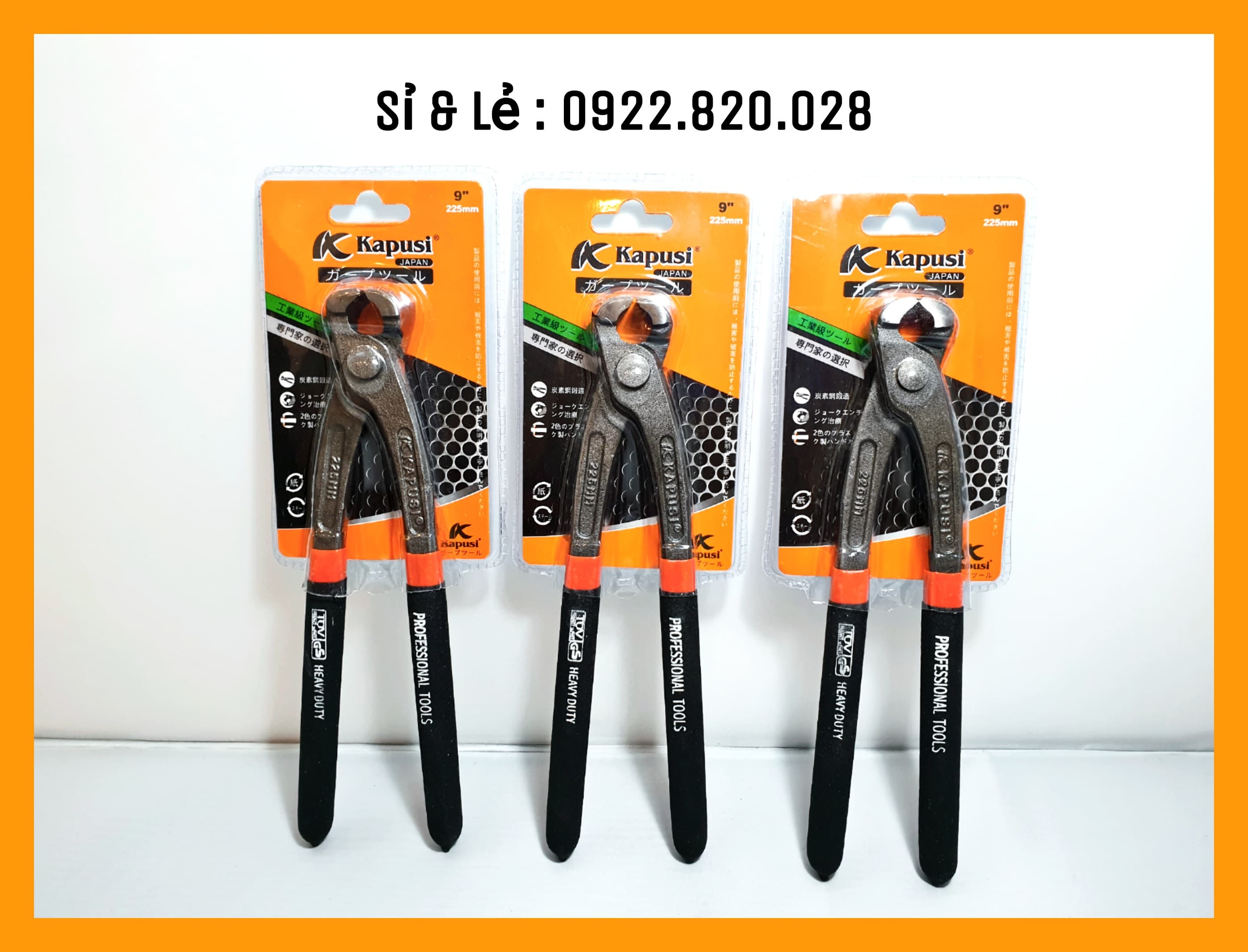 Kapusi : kiềm cắt, nhổ đinh cao cấp 9 inch