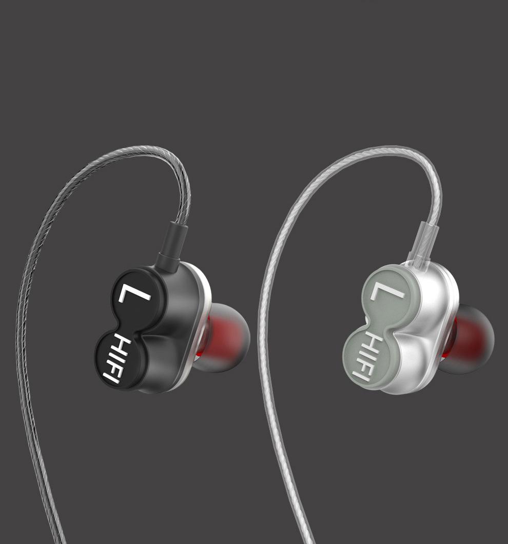 Tai nghe cao cáp có dây Hi-fi D8, âm thanh vòm 5D, có míc đàm thoại (Đen)