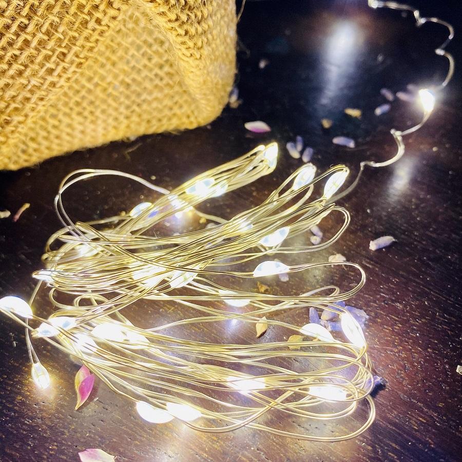 [HCM](Chọn Màu) Đèn Led Xài Pin AA 3 Mét 30 Bóng Đom Đóm Fairylight Không Chớp Trang Trí Nhà Cửa Noel Tết