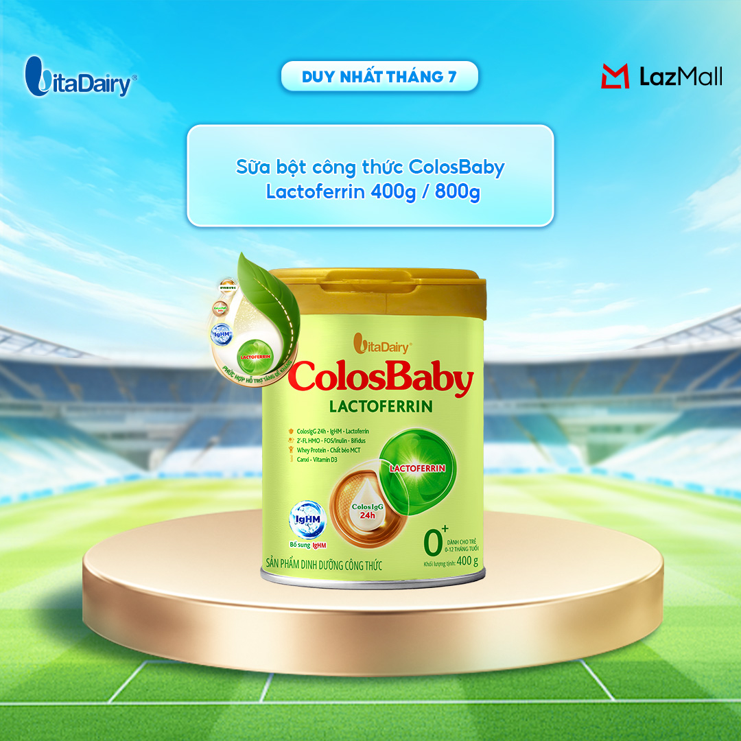 [NHIỀU GIAI ĐOẠN] Sữa bột ColosBaby Lactoferrin - Bổ sung dinh dưỡng, hỗ trợ đề kháng - Lon 400g / 800g