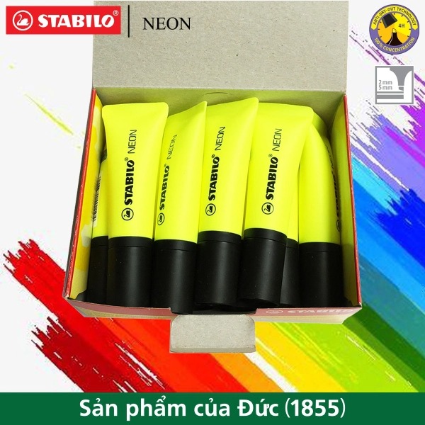 Hộp 10 bút dạ quang stabilo neon