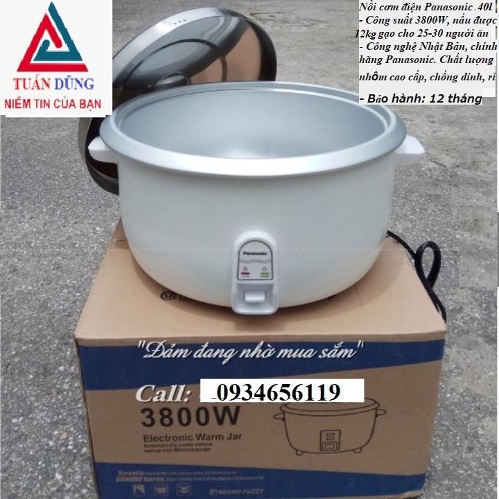 Nồi cơm điện Panasonic 40l , công suất 3800w Nồi cơm điện công nghiệp