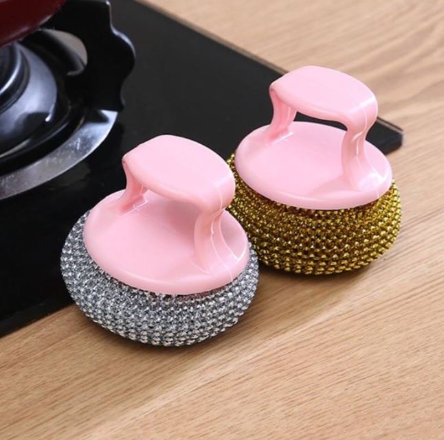 Combo 10 cọ rửa xoong nồi cao cấp có tay cầm , cây cọ chén bát, búi chùi nồi