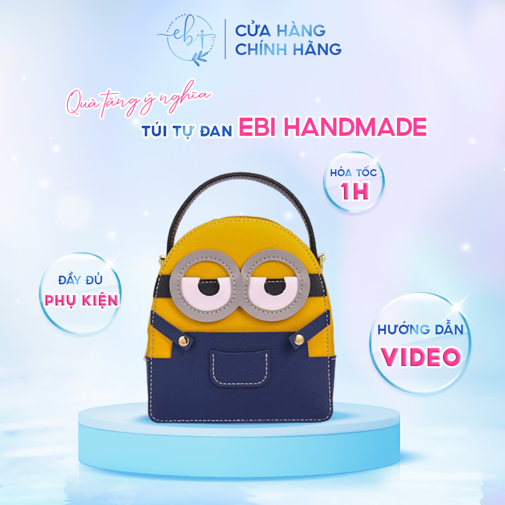 Balo handmade mini, set nguyên liệu balo khâu tay hoạt hình cực đáng yêu siêu ngầu - eb03