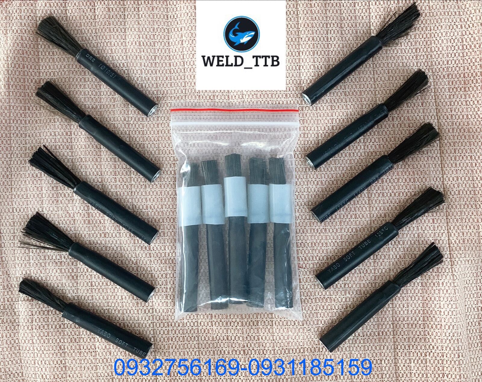 Chổi tẩy mối hàn inox điện hoá combo 5 cây