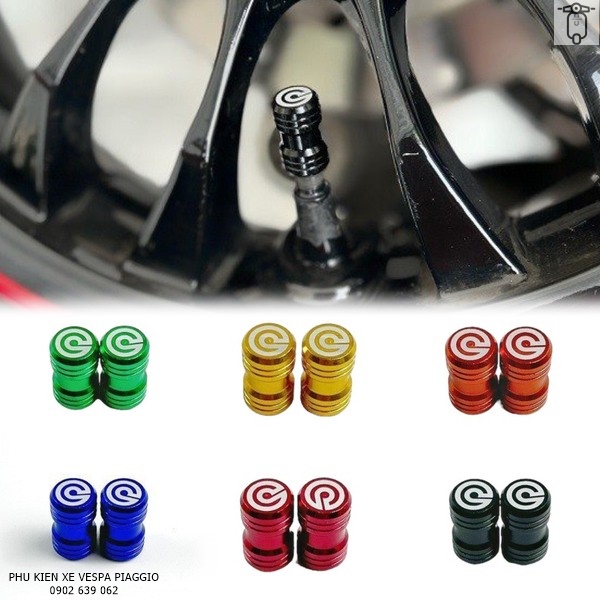Chụp van vòi brembo cnc cao cấp cho các dòng vespa honda yamaha