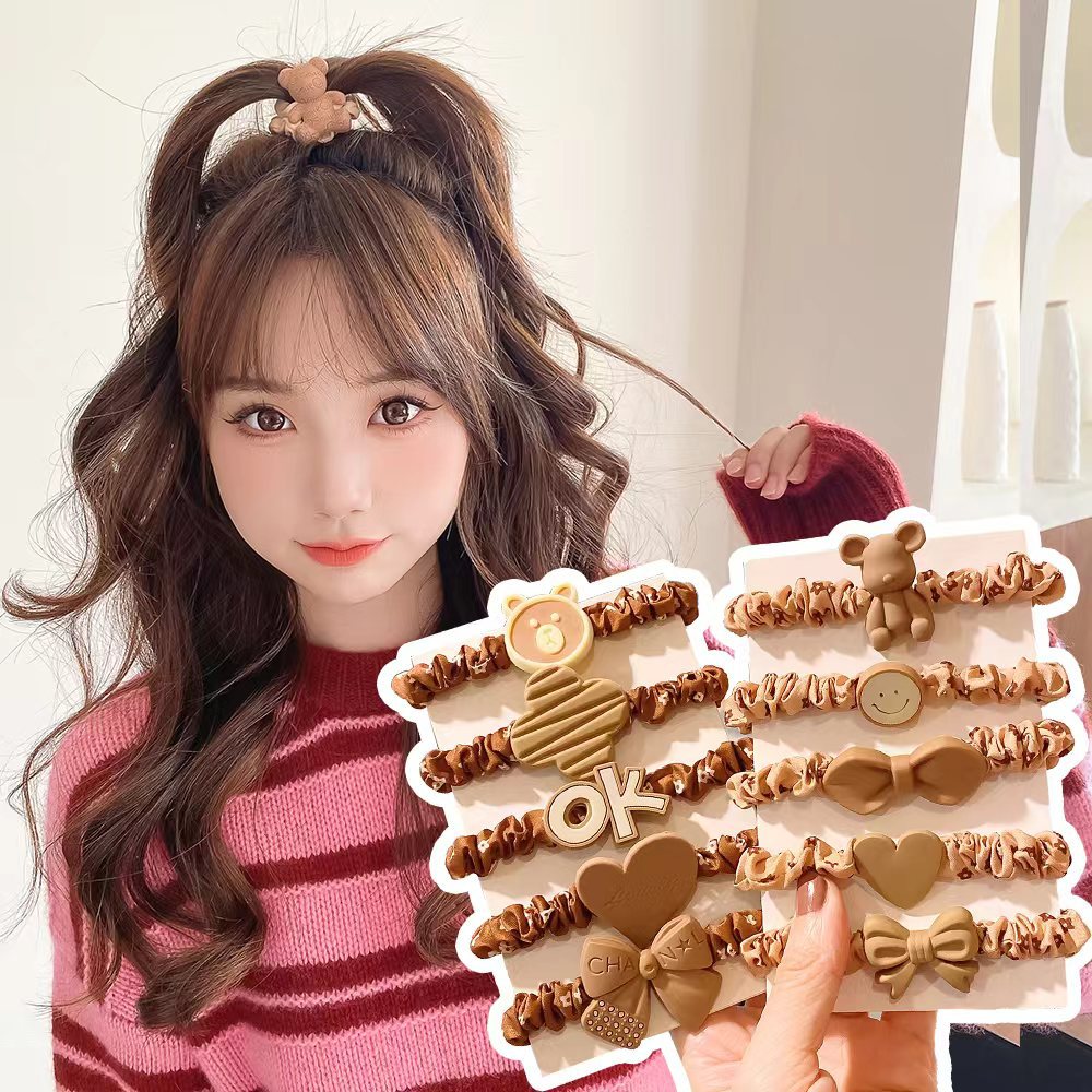 Set chun buộc tóc ây 5c sợi nhún chấm bi xinh xắn mim chunchambi21
