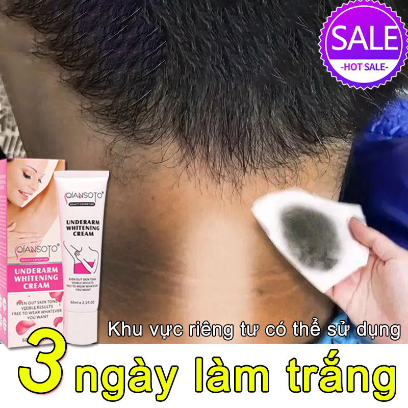 Kem làm trắng da 60g làm trắng toàn thân nhẹ nách cổ sắc tố dưỡng ẩm làm trắng nách, nách làm trắng kem nhanh chóng loại bỏ melanin trên khuỷu tay và đầu gối, hiệu quả 3 ngày cho nam giới và phụ nữ