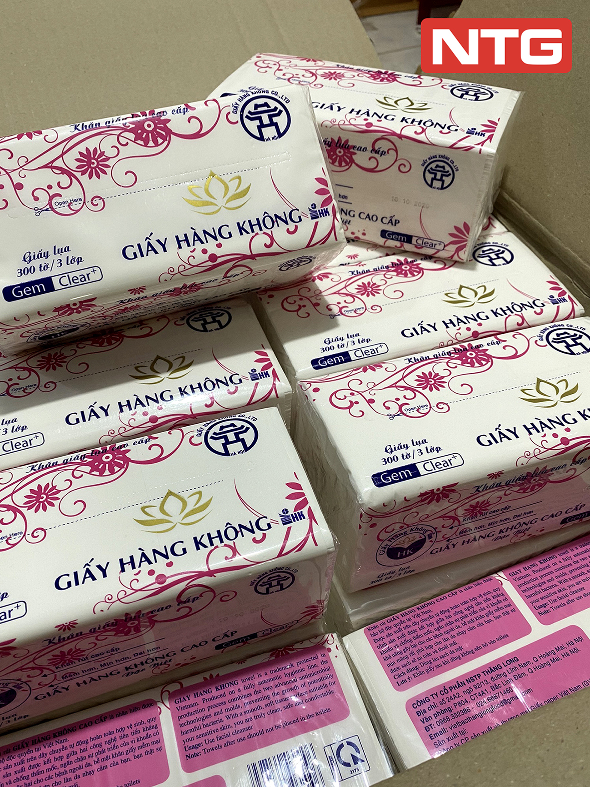 Lốc 10 gói khăn giấy lụa rút 300 tờ 3 lớp, hàng chuẩn xịn, giấy loại 1 mềm mịn