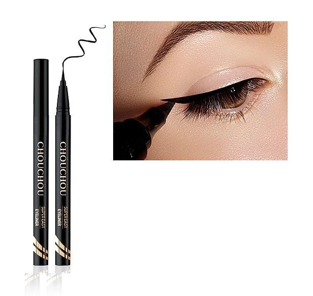 Bút Kẻ Mắt Siêu Mềm Mại Chou Chou Super Easy Eyeliner Brush Waterproof Eyeliner Pen Black New Beauty Make Up Cat Style Black Long Lasting Waterproof Liquid Eyeliner Eye Liner Pencil Makeup Comestic 0.5g