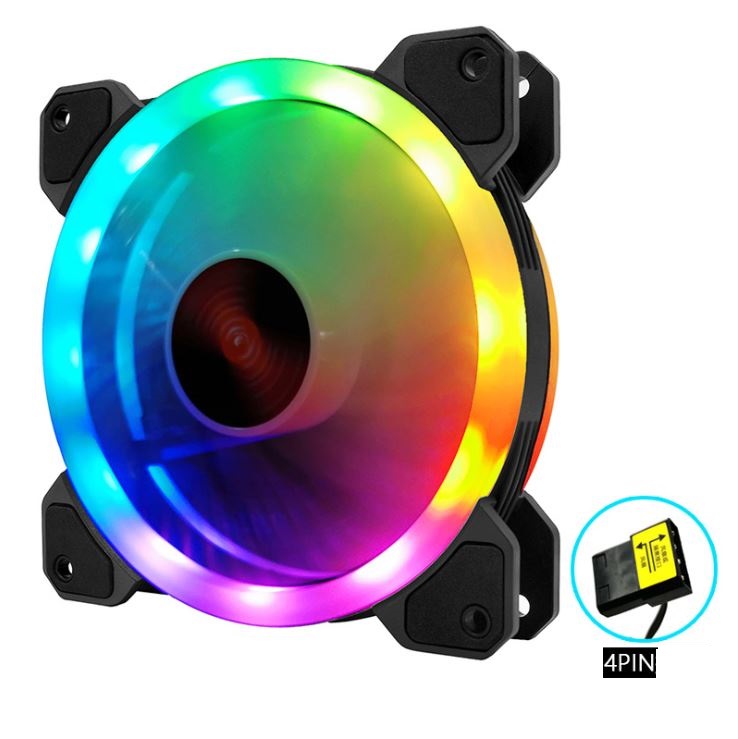Quạt Tản Nhiệt Fan Case Led RGB M4 - Tự Động Đổi Màu Không Cần Hub