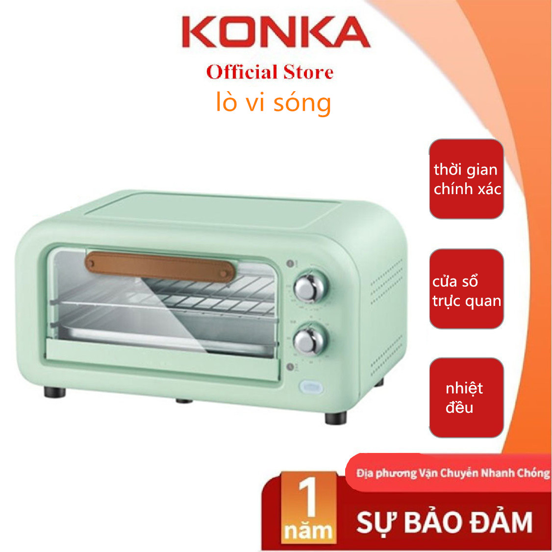 Konka mini lò nướng đa năng gia dụng lò nướng điện thông minh mini 12l lò nướng nhỏ làm bữa sáng quà tặng kao-1202el