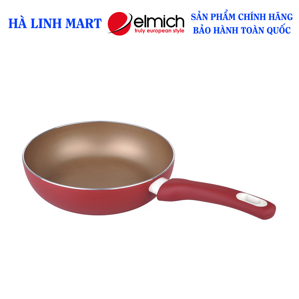 Chảo chống dính elmich cao cấp đáy từ el710x 2357102 - chảo bếp từ size 20 cm, 24 cm, 28 cm - 2357102