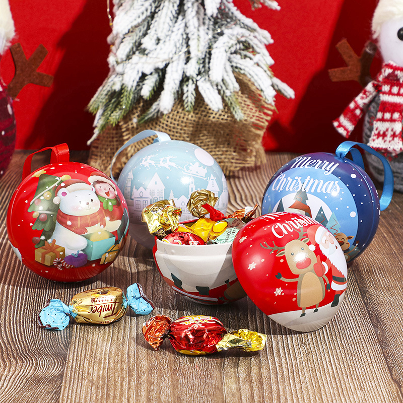 Set 5 quả bóng đựng kẹo kiêm trang trí noel