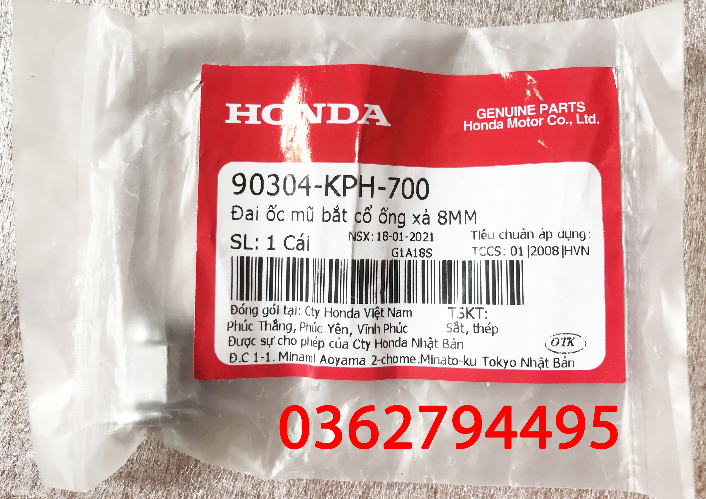 Ốc/đai ốc bắt cổ pô xe winner v1/Winner X/Winner V3 Zin chính hãng Honda
