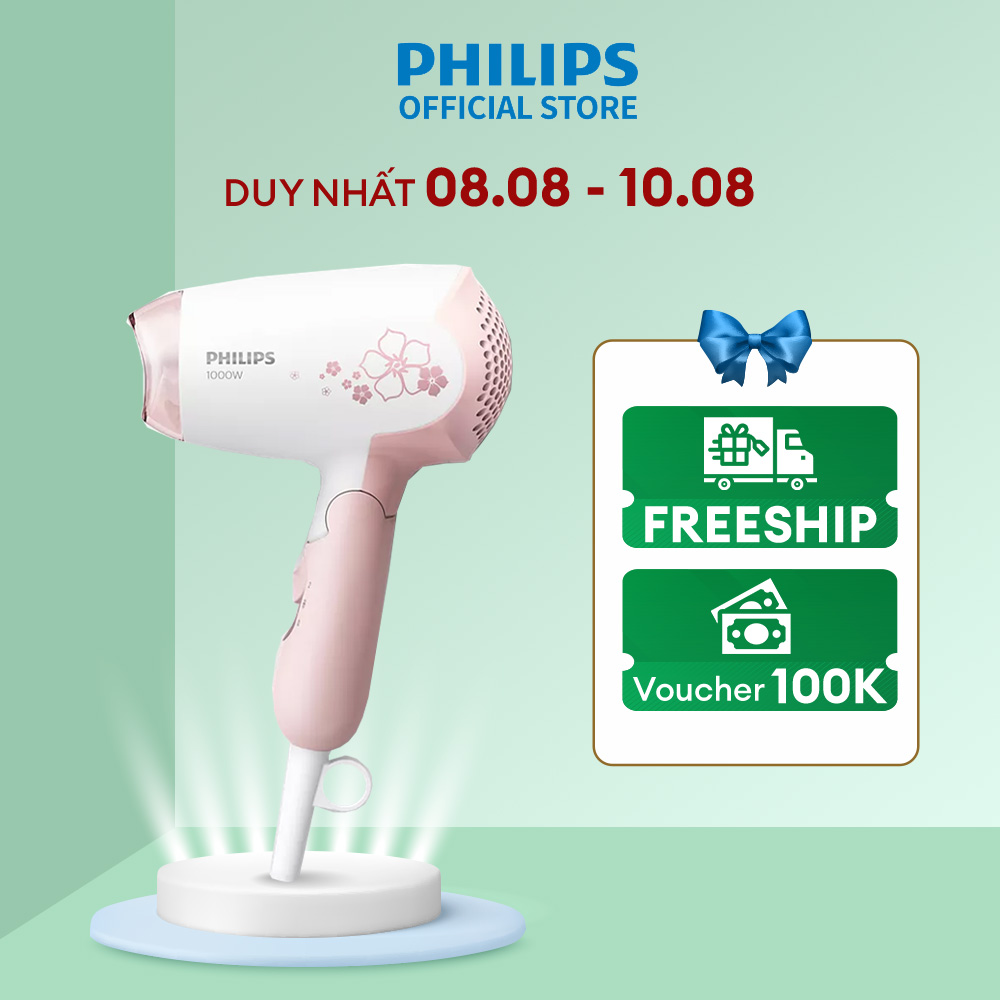 Máy Sấy tóc Philips HP8108/00 - Dễ dàng sấy - nhanh khô -Tạo nhiều kiểu tóc - bảo hành chính hãng 2 năm