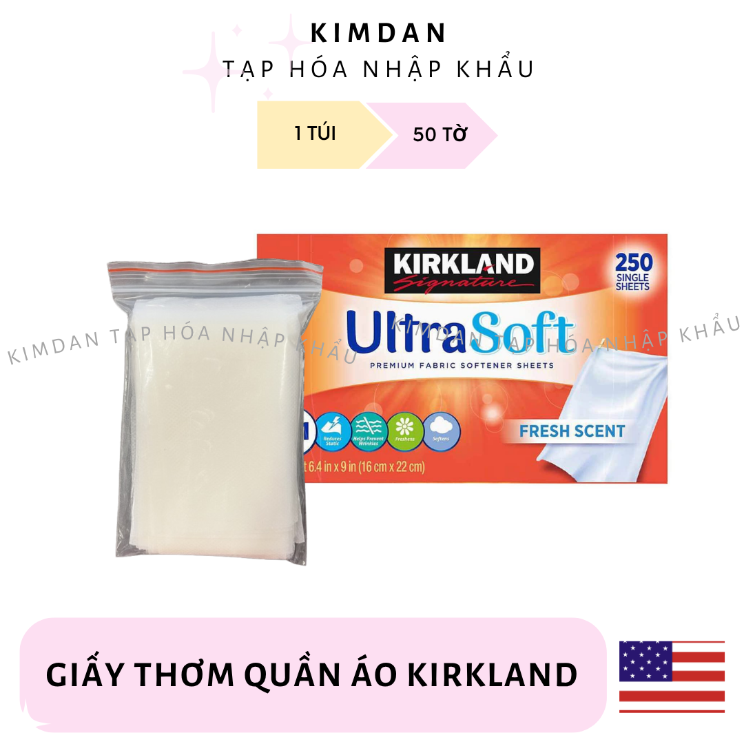 [TÁCH LẺ 100 TỜ] GIẤY THƠM QUẦN ÁO KIRKLAND SIGNATURE ULTRA SOFT