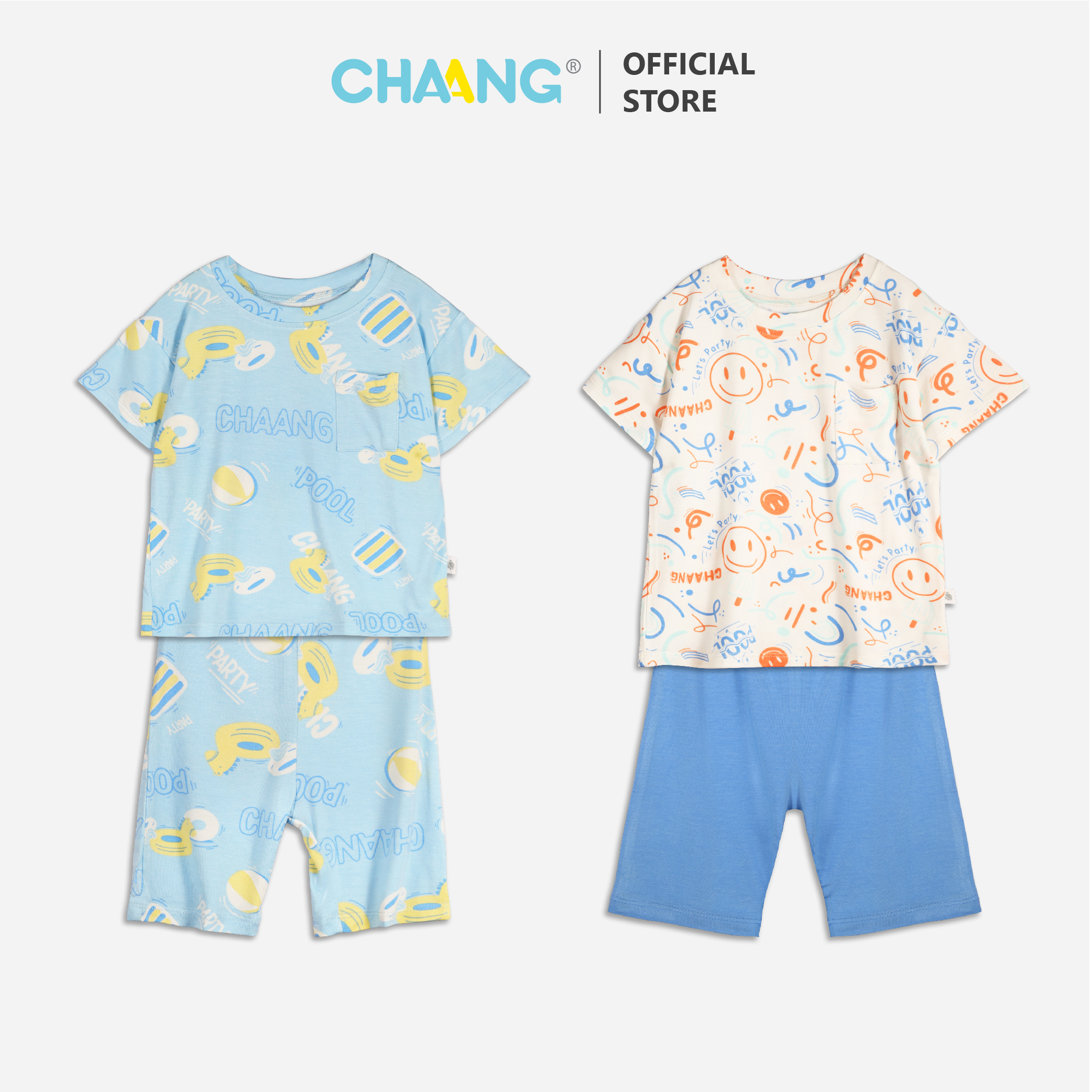 Bộ cộc túi ngực bé trai Pool Chaang