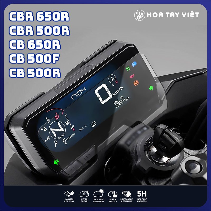 Miếng dán PPF bảo vệ Honda cbr 650r chống trầy xước mặt đồng hồ
