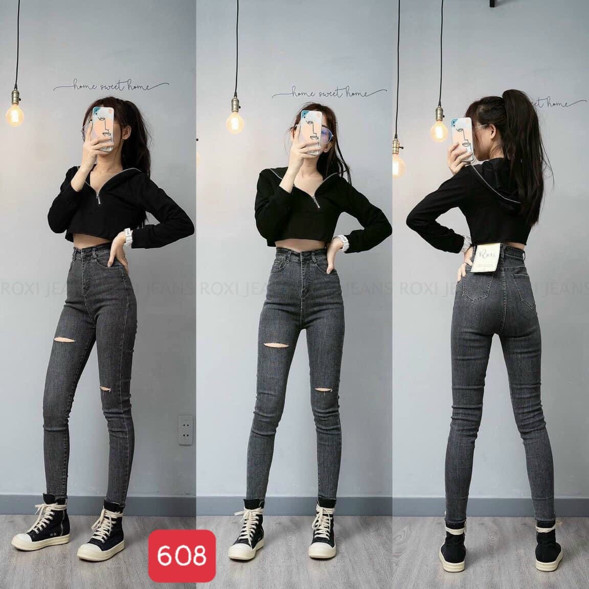 [SALE 50%][CAM KẾT Y HÌNH] Quần Jean Nữ cao cấp Lưng cao tôn dáng  TMI608 SHALLY FASHION 92 dáng hót skinny màu cực tây, Form ôm co giãn đẹp đỉnh phong cách hàn quốc thời trang SHALLY FASHION 92 TM 016