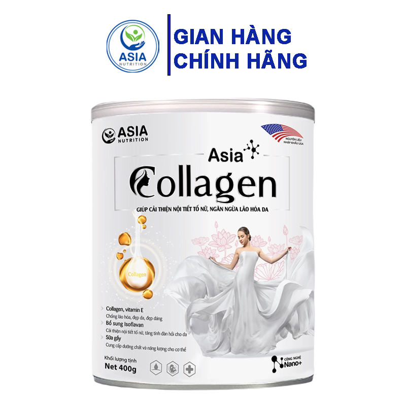 Sữa dinh dưỡng Asia Collagen 400g giúp cải thiện nội tiết tố nữ và ngăn