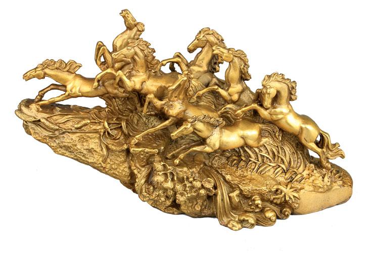 Tượng Mã Đáo Thành Công bằng đồng thau dài 29cm nặng 1900g - Linh vật phong thuỷ may mắn tài vận thành