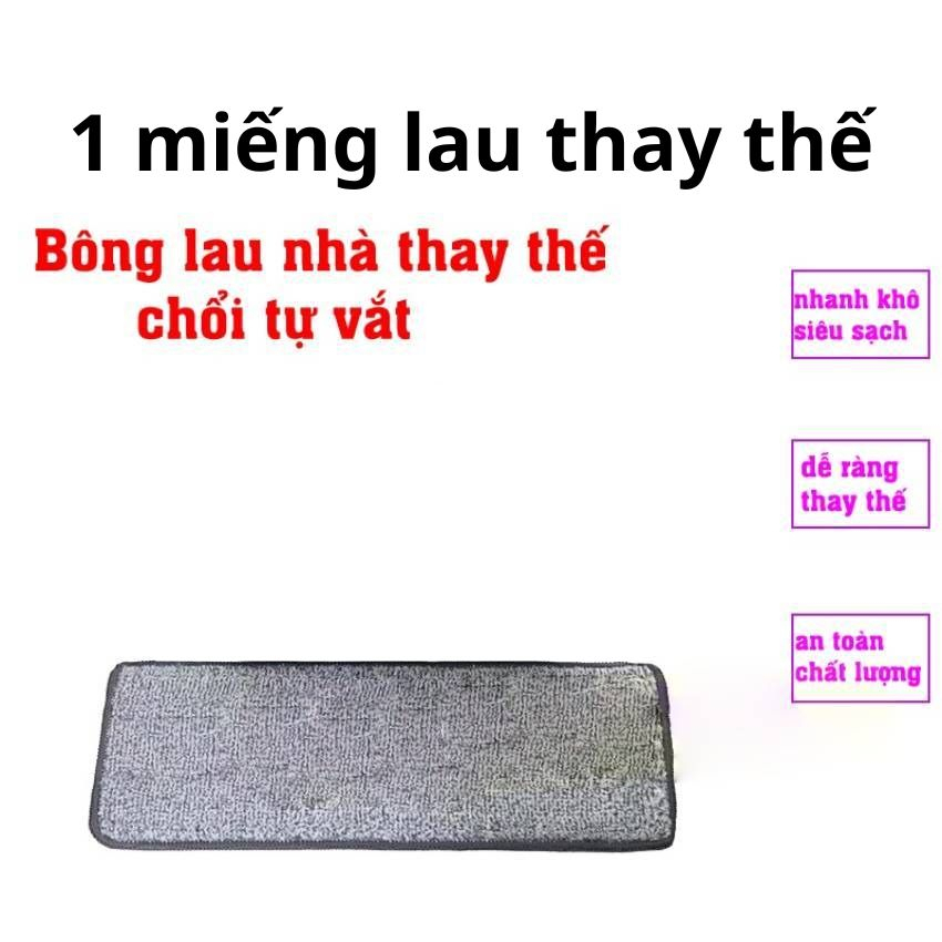 Cây lau nhà, chổi lau nhà tự vắt phẳng thông minh xoay 360 độ [KÈM 2 BÔNG LAU] DANA