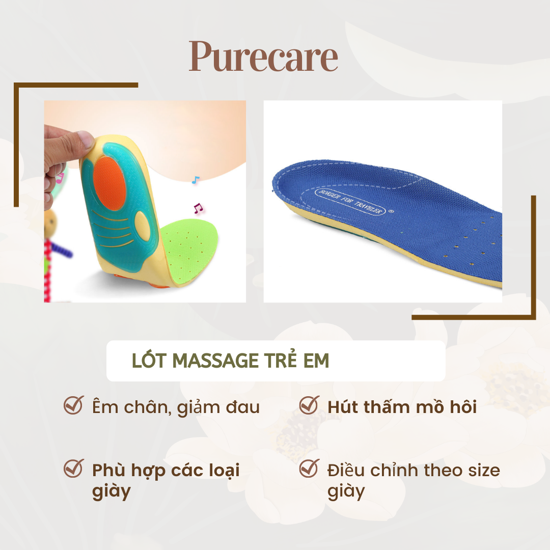 [HCM]Miếng lót giày cho trẻ em đi chống chai chân lót giày thể thao SIZE CHÂN NHỎ SIZE 19-35 - Bộ 2 cái