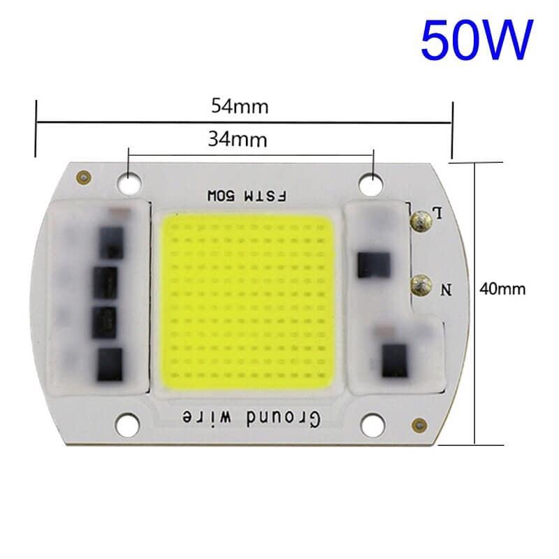 Chíp led 50w 220v , led công xuất 50w 220v màu trắng vàng kv2-kh